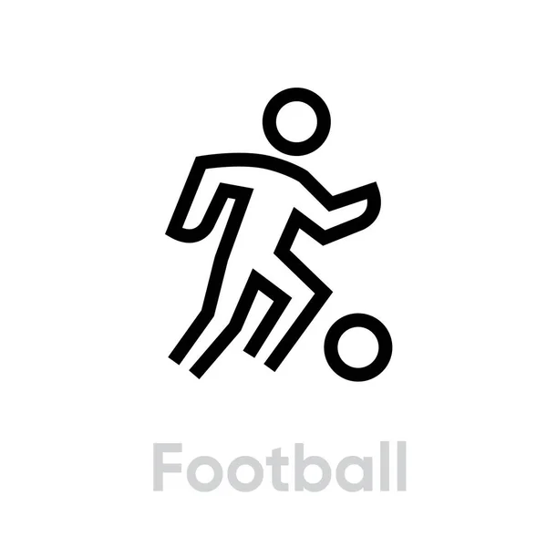 Fußball, Fußball-Sport-Ikonen — Stockvektor