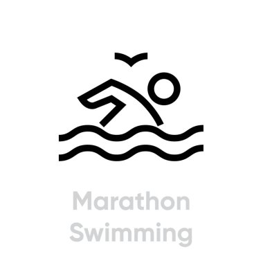 Maraton Yüzme spor simgeleri