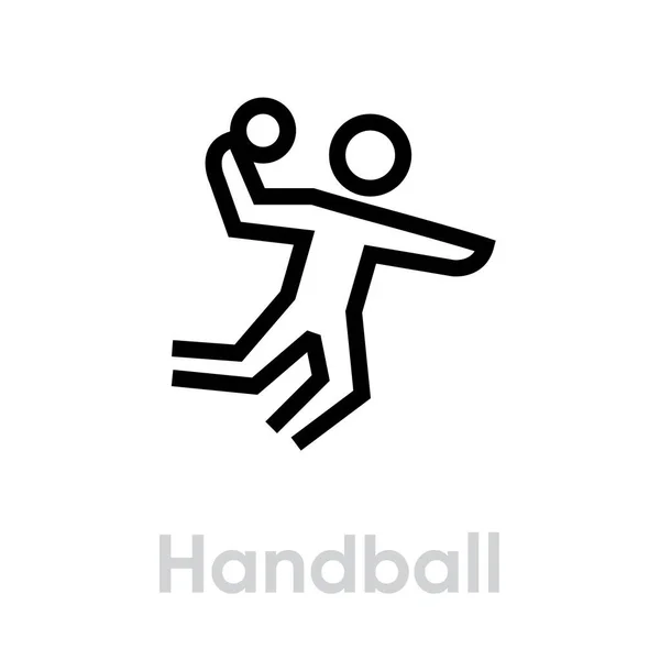 Ícones de desporto de handebol —  Vetores de Stock