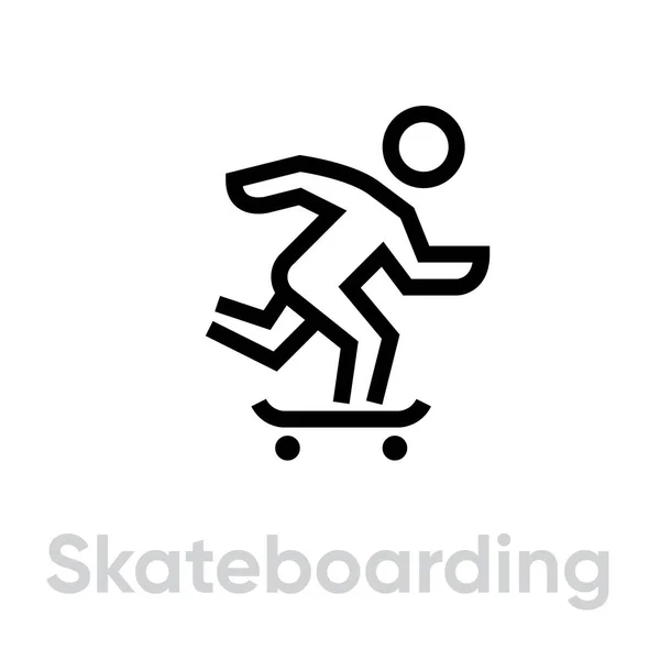 Icônes de sports de skateboard — Image vectorielle