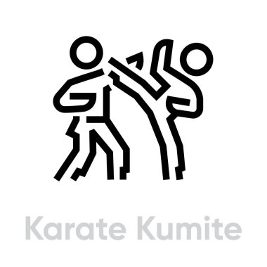 Karate Kumite spor simgeleri