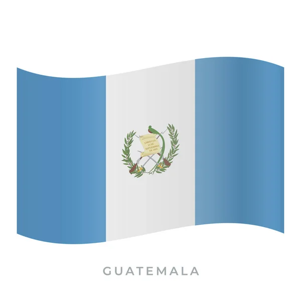 Guatemala waving flag vector icon. Vector illustration isolated on white. — ストックベクタ