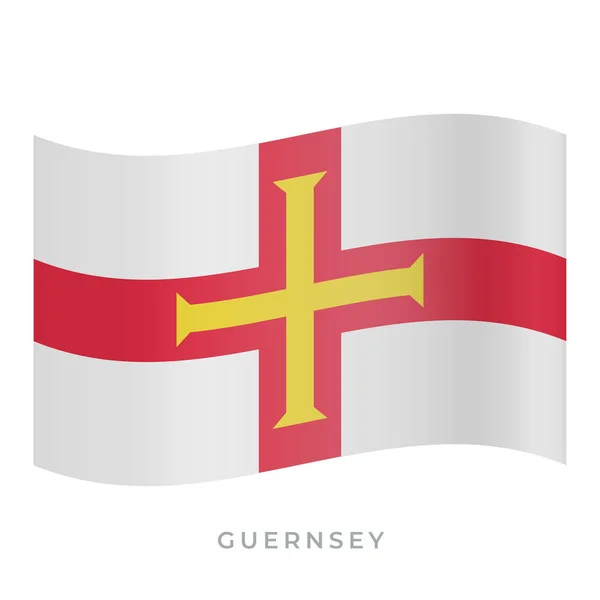 Ícone de vetor de bandeira de Guernsey. Ilustração vetorial isolada sobre branco . — Vetor de Stock