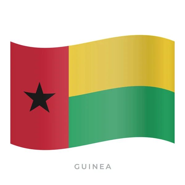 Guinea waving flag vector icon. Vector illustration isolated on white. — Stock Vector