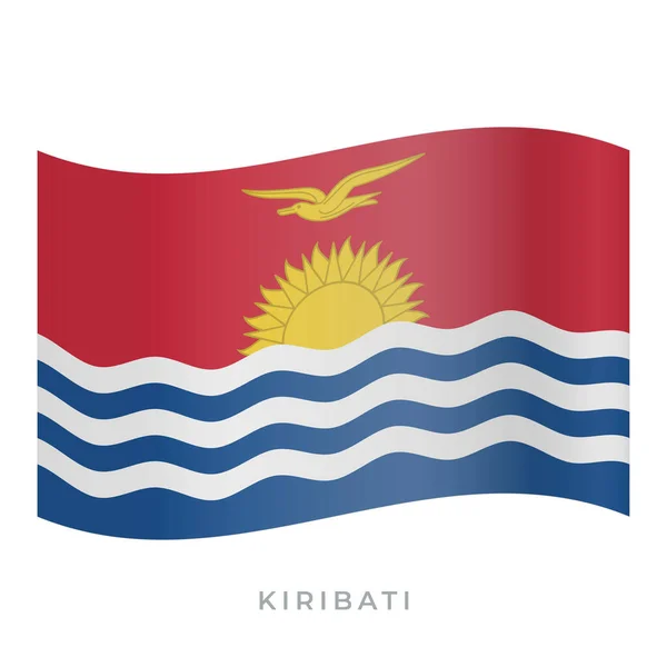 Kiribati bayrak vektör simgesi sallıyor. Vektör illüstrasyonu beyazda izole edildi. — Stok Vektör
