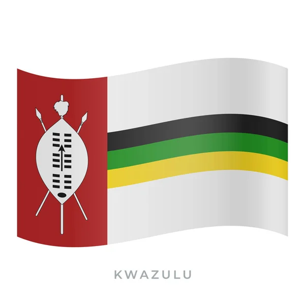 KwaZulu sventola bandiera vettoriale icona. Illustrazione vettoriale isolata su bianco . — Vettoriale Stock