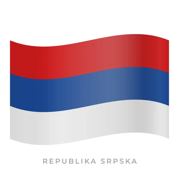 Republika Srpska waving flag vector icon. Vector illustration isolated on white. — Stock Vector