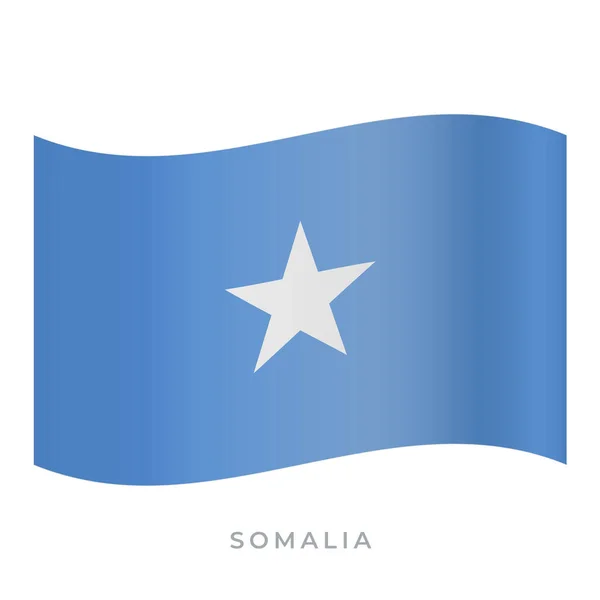 Szomália lobogtatja a zászlóvektor ikonját. Fehér alapon izolált vektorillusztráció. — Stock Vector