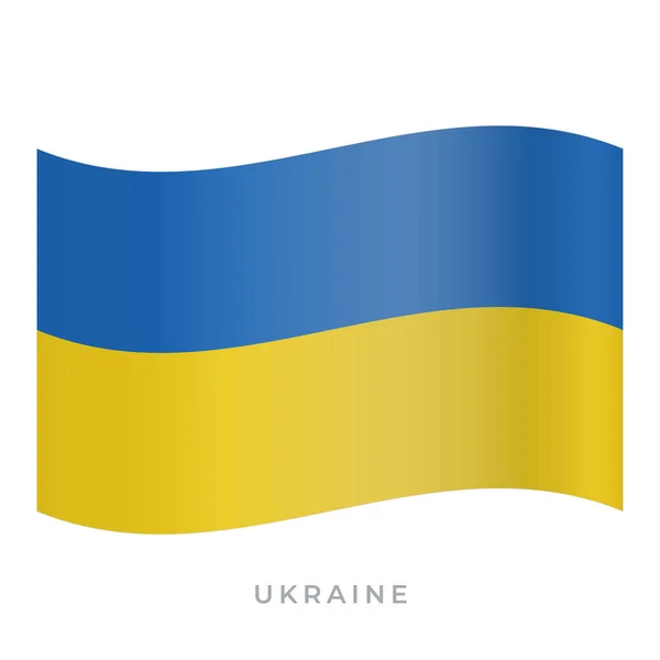Ucraina sventola bandiera vettoriale icona. Illustrazione vettoriale isolata su bianco . — Vettoriale Stock