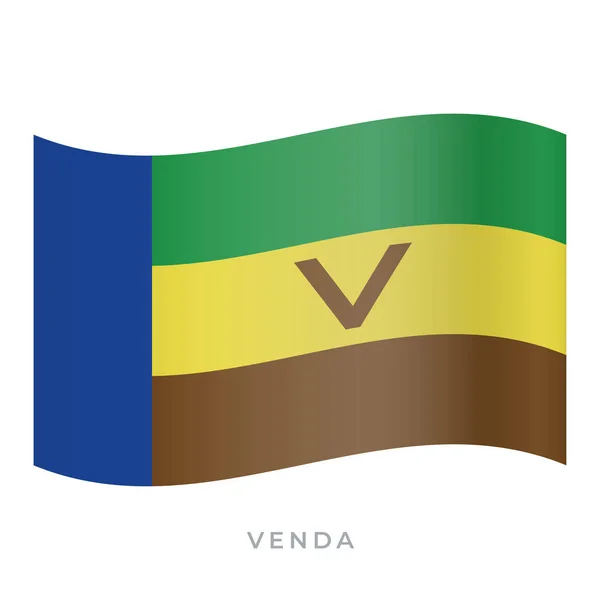 Venda waving flag vector icon. Vector illustration isolated on white. — Stock Vector