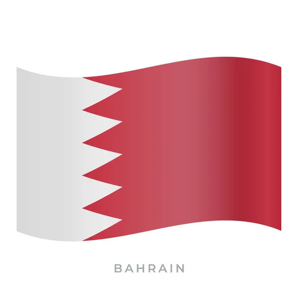 Bahrajn macha ikoną wektora flagi. Ilustracja wektora izolowana na białym. — Wektor stockowy