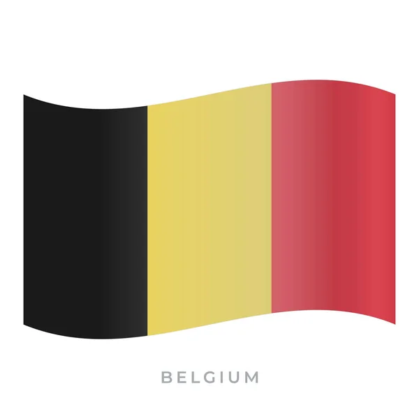 Belgium waving flag vector icon. Vector illustration isolated on white. — ストックベクタ