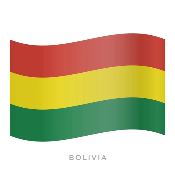 Bolivia ondeando icono del vector de la bandera. Ilustración vectorial aislada en blanco . — Archivo Imágenes Vectoriales