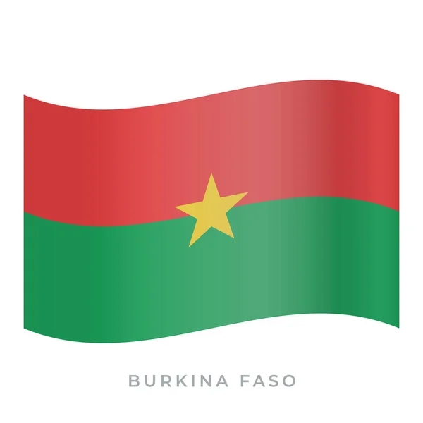 Burkina Faso acenando ícone de vetor de bandeira. Ilustração vetorial isolada sobre branco . — Vetor de Stock