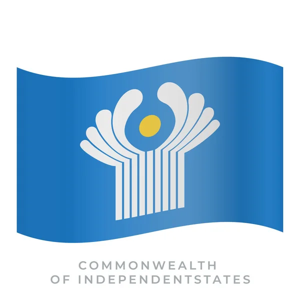 Commonwealth of Independent States wwing flag vector icon. Vektorová ilustrace izolovaná na bílé. — Stockový vektor