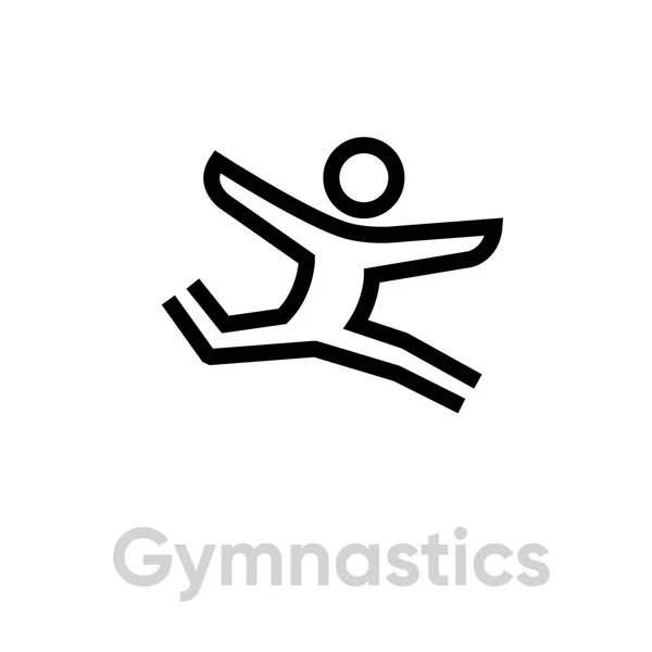 Ikona sportovní gymnastika — Stockový vektor