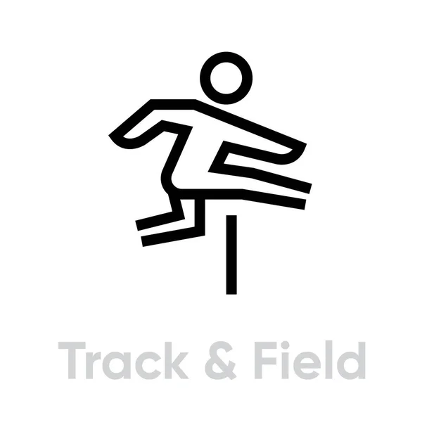 Track and Field sport activity icon — Stock Vector