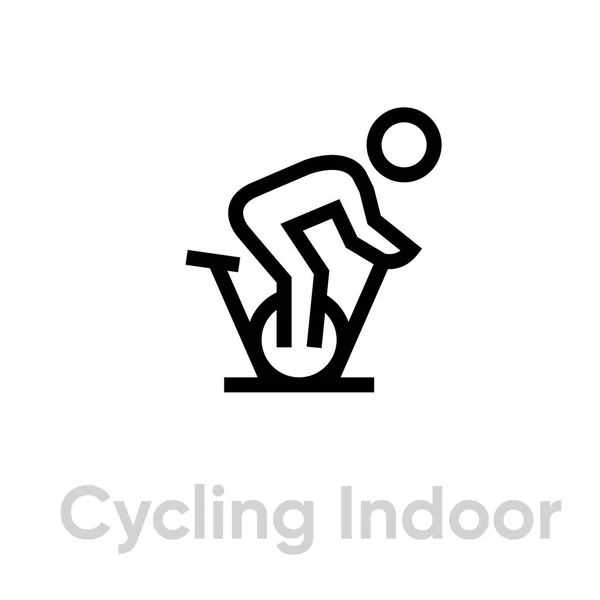 Radsport-Indoor-Aktivitäts-Symbol — Stockvektor