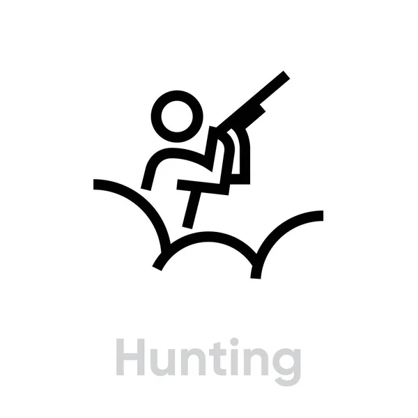 狩猟撮影のスポーツ活動のアイコン — ストックベクタ