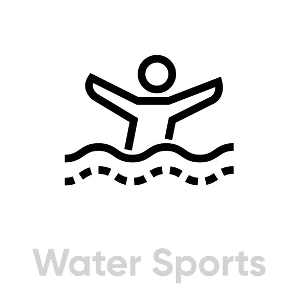 Deportes acuáticos icono de la actividad — Vector de stock