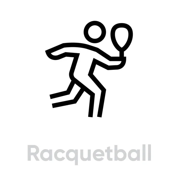 Racquetball icono del deporte — Vector de stock