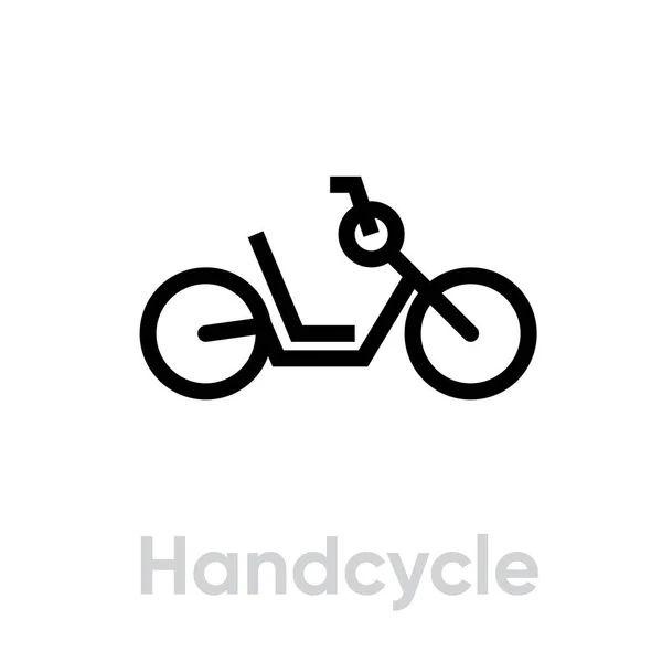 Handbike-Sport-Ikone — Stockvektor