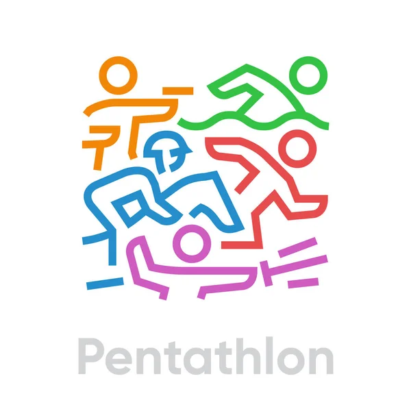 Modern Pentathlon pictogram — Stockvector