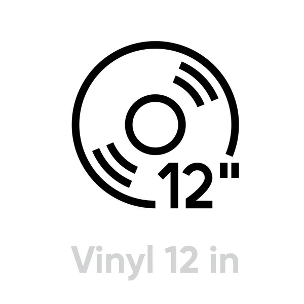 Vinyl 12 inch pictogram — Stockvector