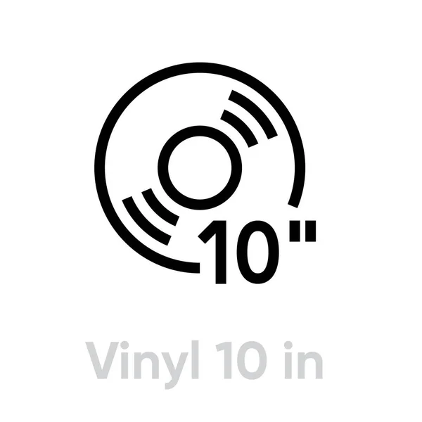 Vinyl Record 10 inch pictogram — Stockvector
