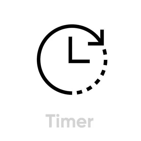 Timer Pictograma abstractă — Vector de stoc