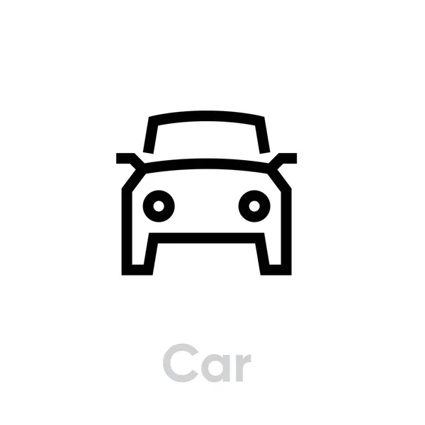 Car icon. Auto vector editable line symbol — 스톡 벡터