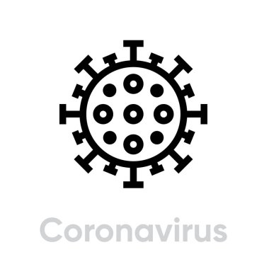 Coronavirus, Tehlike Virüsü vektör çizgisi