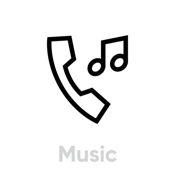 Значок музыкального звонка. Редактируемый вектор . — стоковый вектор