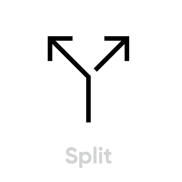 Splitsymbol aufrufen. Editierbarer Linienvektor. — Stockvektor