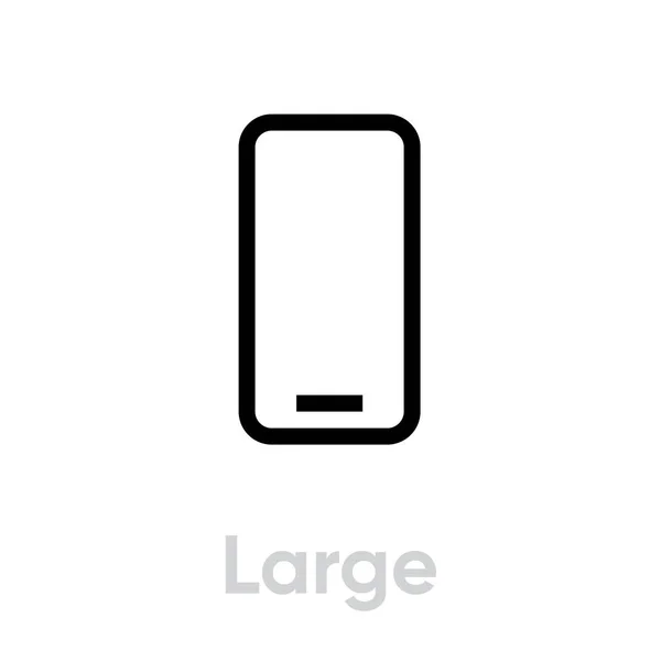 Caractéristiques techniques grande icône de téléphone. Vecteur de ligne modifiable . — Image vectorielle