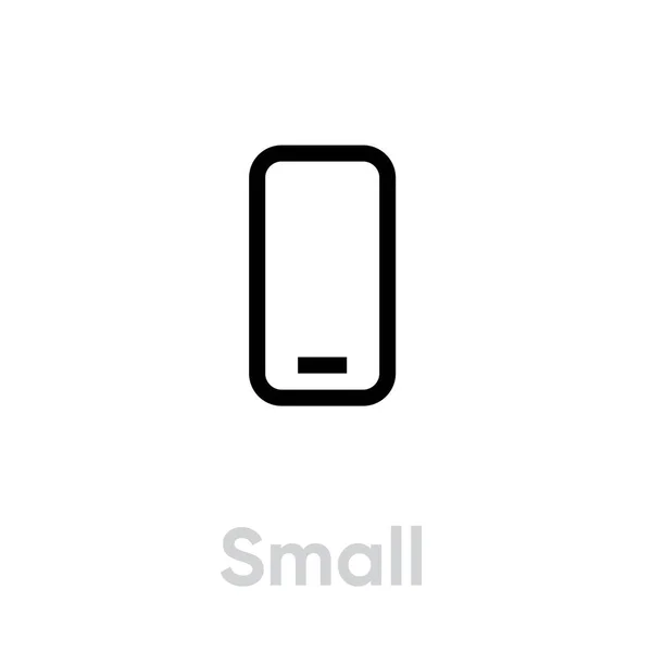 Caractéristiques techniques petite icône de téléphone. Vecteur de ligne modifiable . — Image vectorielle