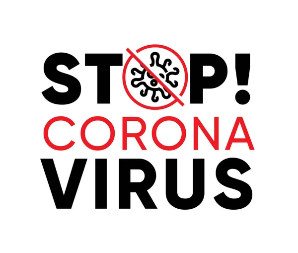 Hentikan Virus Corona Logo. Metode pencegahan untuk infografis. infeksi - Stok Vektor