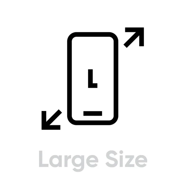 Tekniska specifikationer stor storlek telefon ikon. Redigerbar linje vektor. — Stock vektor