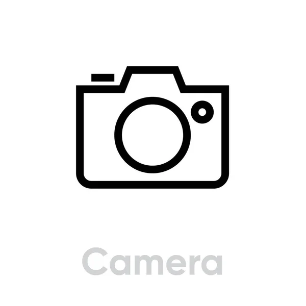 Camera icoon. Bewerkbare vectorcontouren. — Stockvector