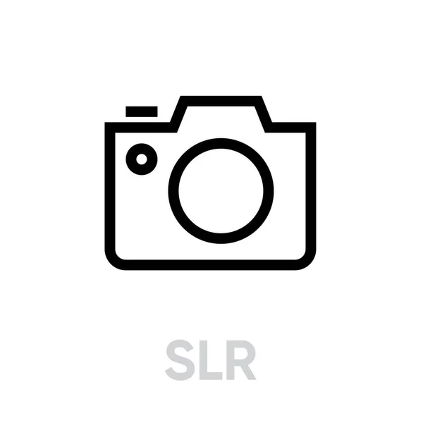 Icono SLR. Esquema de vectores editables. Diseño de símbolo plano de moda . — Archivo Imágenes Vectoriales