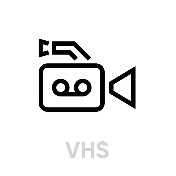 Icono de línea VHS. Esquema de vectores editables . — Vector de stock