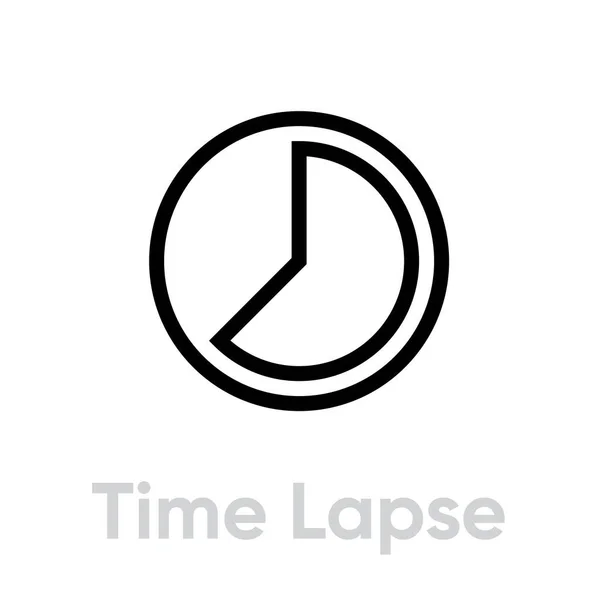 Time Lapse icon. Editable Vector Outline — Stock Vector