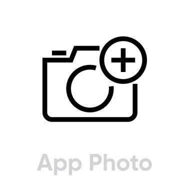 App Photo icon. Editable Vector Outline. clipart