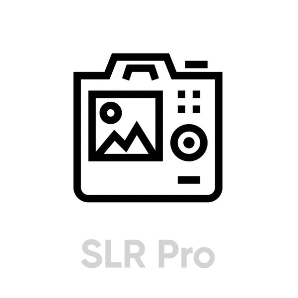 SLR Pro图标。可编辑的矢量概要. — 图库矢量图片