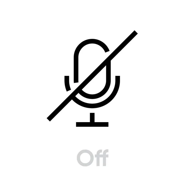 Mikrofon av ikonen. Redigerbar linjevektor. — Stock vektor