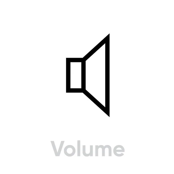 Volume Sound Musik Ikone. Editierbarer Linienvektor. — Stockvektor