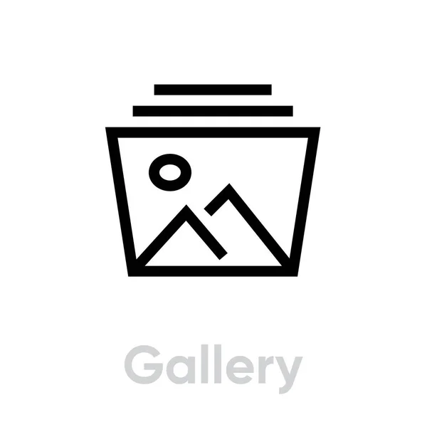 Galleri bild ikon. Redigerbar linje vektor. — Stock vektor