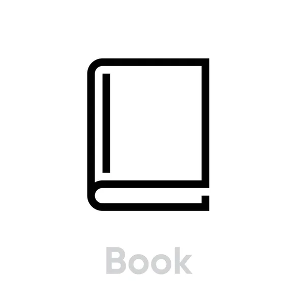 Icono del libro. Vector de línea editable . — Archivo Imágenes Vectoriales