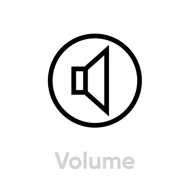 Icono de música de volumen. Vector de línea editable . — Archivo Imágenes Vectoriales