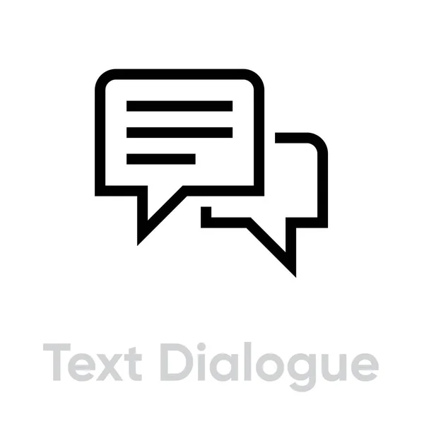 Diálogo de texto icono de mensaje de chat. Pictograma único . — Vector de stock